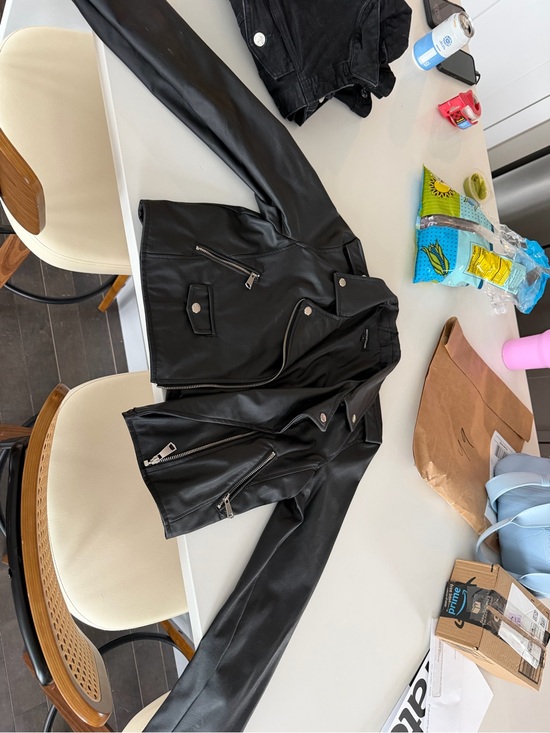 PrettyLittleThing Jackets & Blazers - Women's Black Faux Leather Jacket